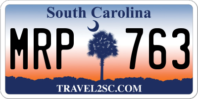 SC license plate MRP763