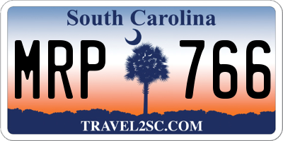 SC license plate MRP766