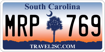 SC license plate MRP769