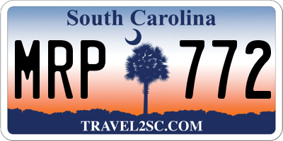 SC license plate MRP772