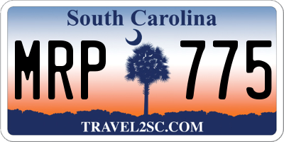 SC license plate MRP775