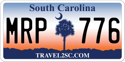 SC license plate MRP776