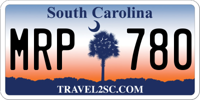 SC license plate MRP780