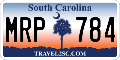 SC license plate MRP784