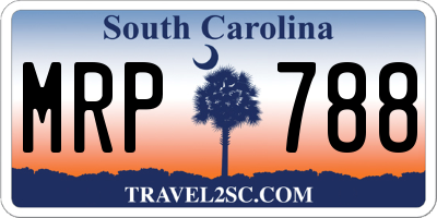 SC license plate MRP788