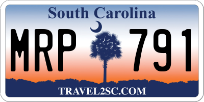 SC license plate MRP791