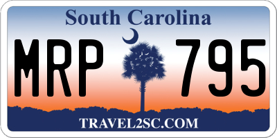 SC license plate MRP795