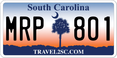 SC license plate MRP801