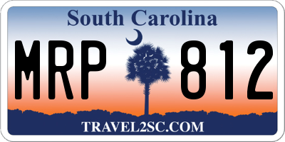 SC license plate MRP812