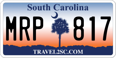 SC license plate MRP817