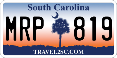 SC license plate MRP819