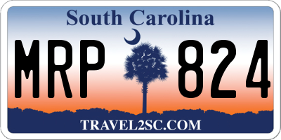 SC license plate MRP824