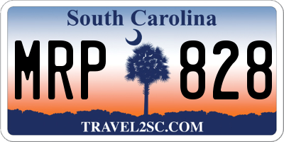 SC license plate MRP828