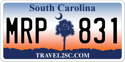SC license plate MRP831