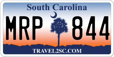 SC license plate MRP844
