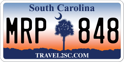 SC license plate MRP848