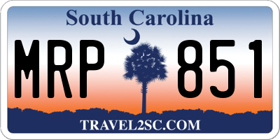 SC license plate MRP851