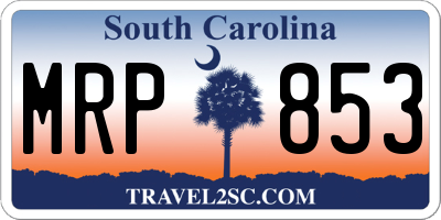 SC license plate MRP853