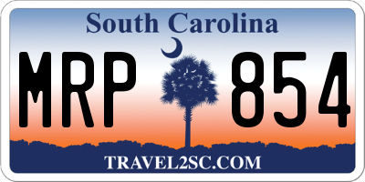 SC license plate MRP854