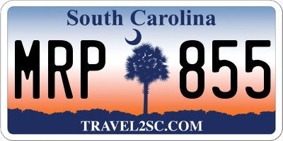 SC license plate MRP855