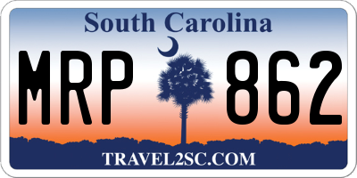 SC license plate MRP862