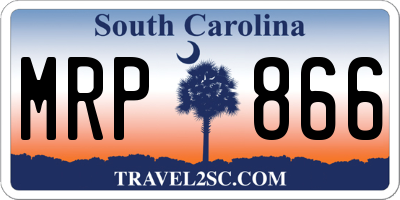 SC license plate MRP866