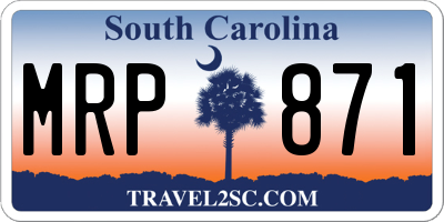 SC license plate MRP871