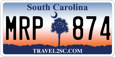 SC license plate MRP874