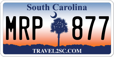 SC license plate MRP877