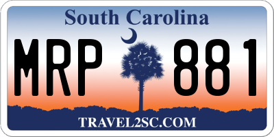 SC license plate MRP881