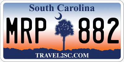 SC license plate MRP882