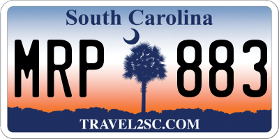 SC license plate MRP883