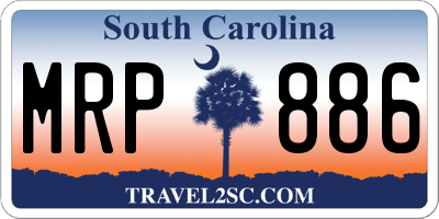 SC license plate MRP886