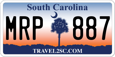 SC license plate MRP887