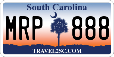 SC license plate MRP888