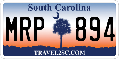 SC license plate MRP894