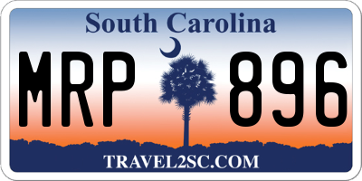 SC license plate MRP896