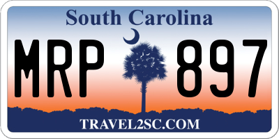 SC license plate MRP897