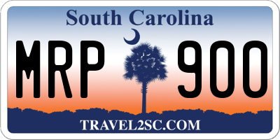 SC license plate MRP900
