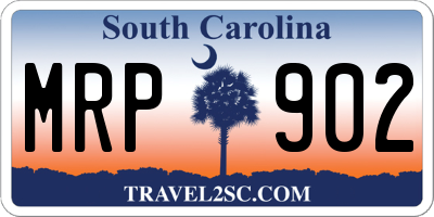 SC license plate MRP902