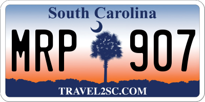 SC license plate MRP907