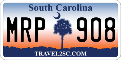 SC license plate MRP908