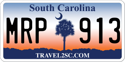 SC license plate MRP913