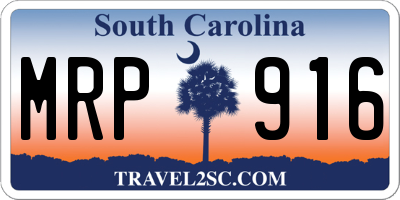 SC license plate MRP916