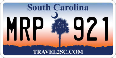 SC license plate MRP921