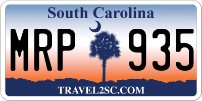 SC license plate MRP935