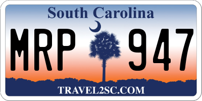 SC license plate MRP947