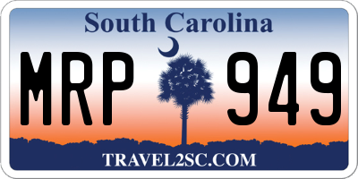 SC license plate MRP949