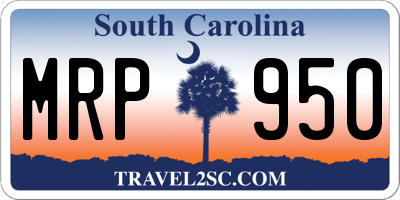 SC license plate MRP950