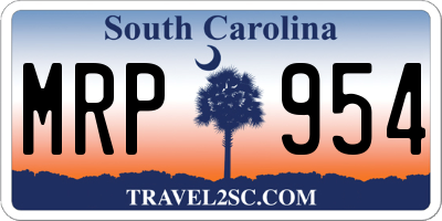 SC license plate MRP954